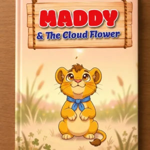 children's picture book Maddy and the Cloud Flower featuring Maddy the lion cub