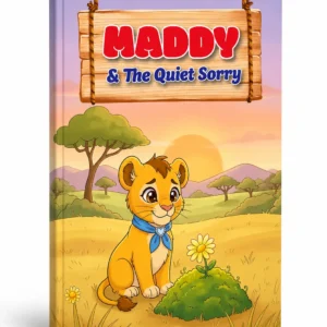 children's picture book Maddy and the Quiet Sorry featuring Maddy the lion cub